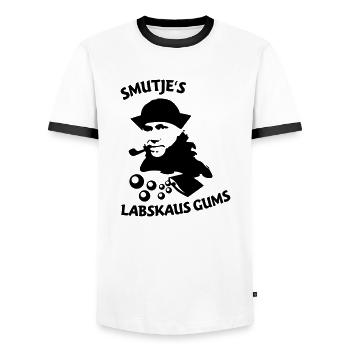 smutje's labskaus gums - Männer Kontrast-T-Shirt - Weiß/Schwarz - Vorne - AI Model Female 172 light (172cm) & AI Model Male 178 dark (178cm)