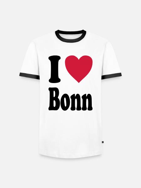 J'adore Bonn - T-shirt contrasté Homme - blanc/noir