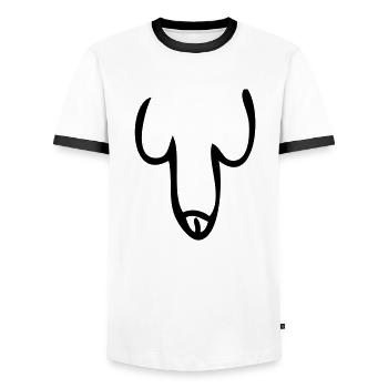 pene - T-shirt contrasté Homme - blanc/noir - Devant - AI Model Female 172 light (172cm) & AI Model Male 178 dark (178cm)