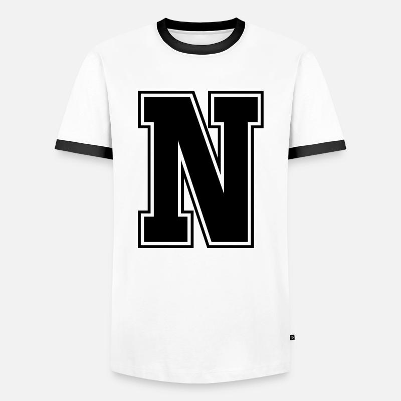 n - Men's Ringer Shirt - white/black