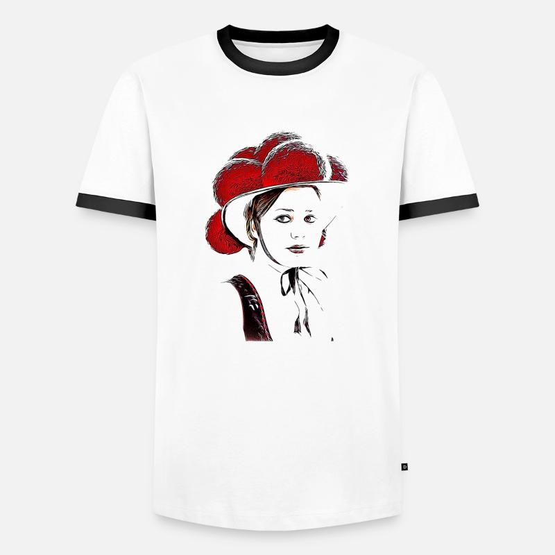 Schwarzwaldmaedel - Men's Ringer Shirt - white/black