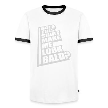 look soon citation de chemise - T-shirt contrasté Homme - blanc/noir - Devant - AI Model Female 172 light (172cm) & AI Model Male 178 dark (178cm)