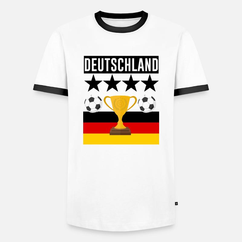Germany - Men's Ringer Shirt - white/black