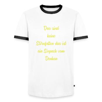 lustige sprüche lehrer - Männer Kontrast-T-Shirt - Weiß/Schwarz - Vorne - AI Model Female 172 light (172cm) & AI Model Male 178 dark (178cm)