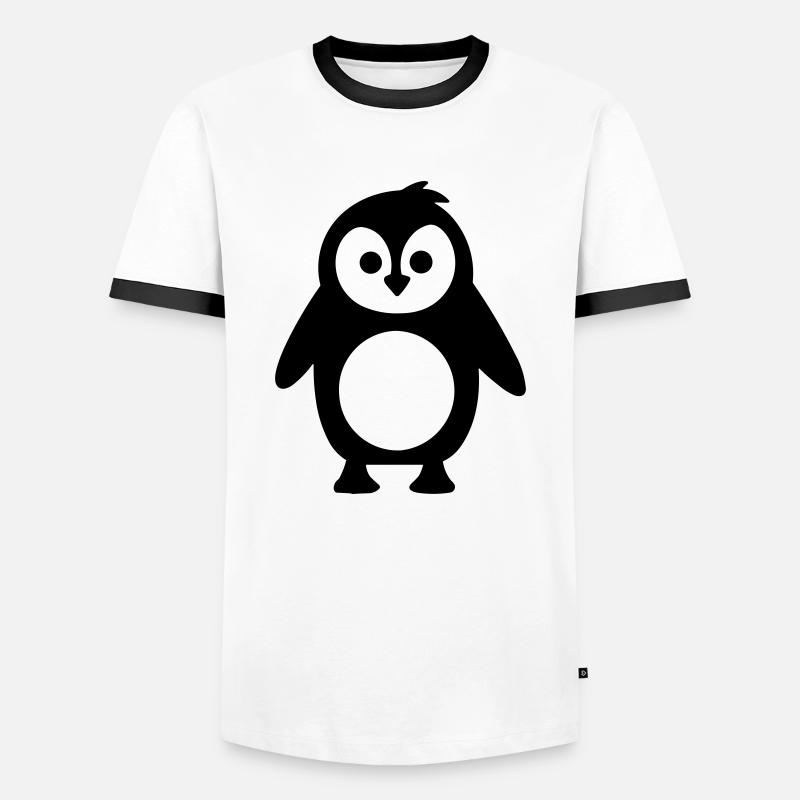 Penguin - Men's Ringer Shirt - white/black