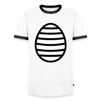 Easter Egg - Men's Ringer Shirt - white/black - Front - AI Model Female 172 light (172cm) & AI Model Male 178 dark (178cm)
