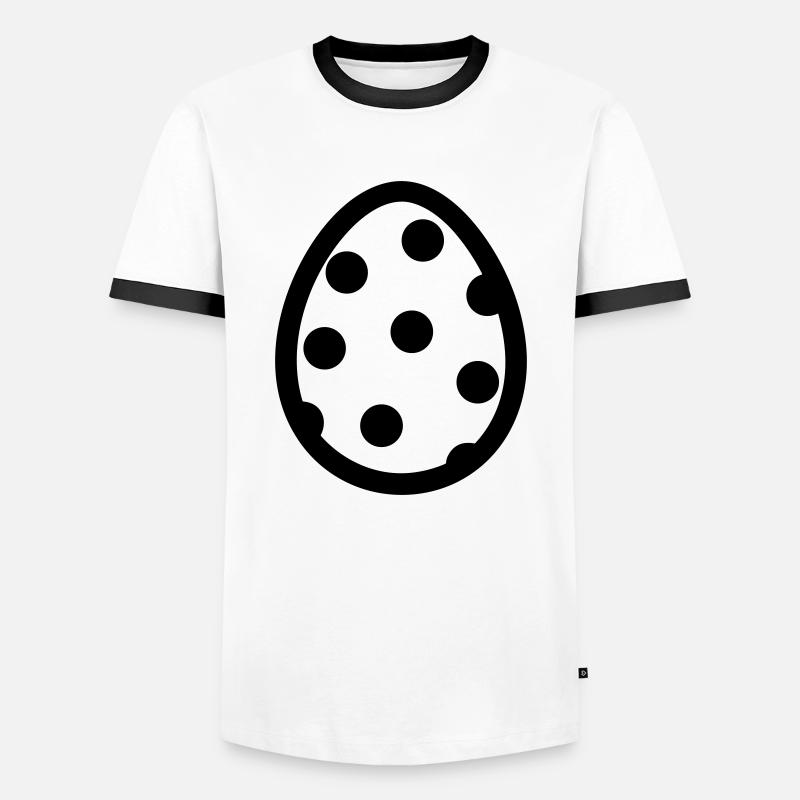 Egg - Men's Ringer Shirt - white/black