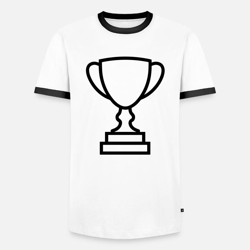 Trophäe - Männer Kontrast-T-Shirt - Weiß/Schwarz