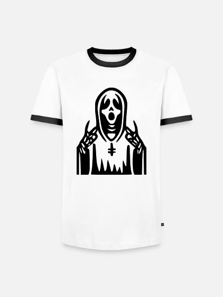 Scream Priest - Men's Ringer Shirt - white/black