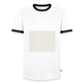 TheRealBikelife Paris Monogramme - T-shirt contrasté Homme - blanc/noir - Devant - AI Model Female 172 light (172cm) & AI Model Male 178 dark (178cm)