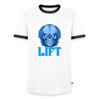 Heben Sie wie ein Biest - Männer Kontrast-T-Shirt - Weiß/Schwarz - Vorne - AI Model Female 172 light (172cm) & AI Model Male 178 dark (178cm)