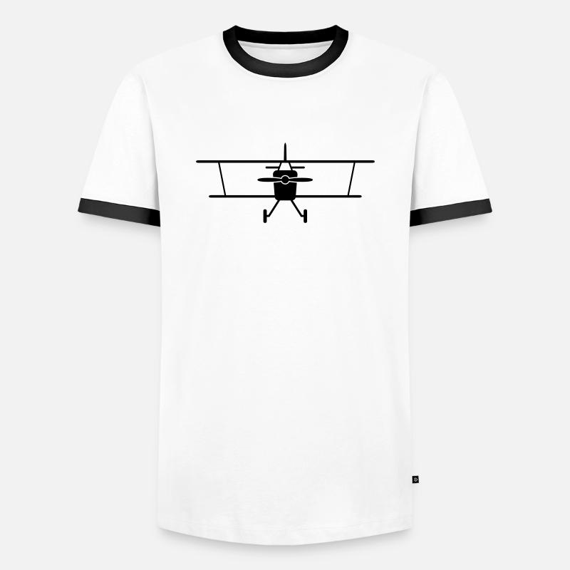 Fly a plane - Men's Ringer Shirt - white/black