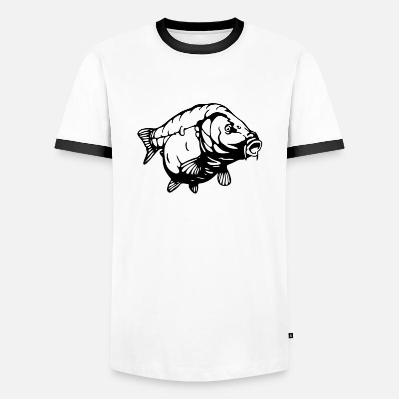 CARP - Men's Ringer Shirt - white/black
