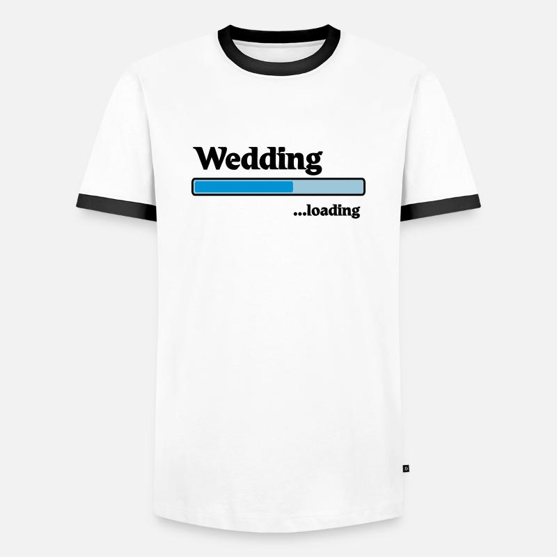 Wedding loading - Männer Kontrast-T-Shirt - Weiß/Schwarz