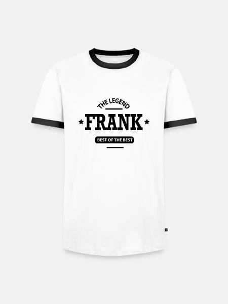 frank - Männer Kontrast-T-Shirt - Weiß/Schwarz
