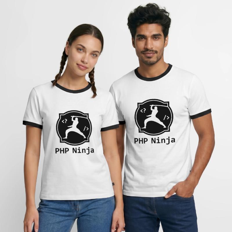 PHP Ninja - PHP Programmer Coder Nerd Webdesign Men's Ringer Shirt
