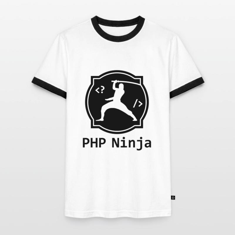 PHP Ninja - PHP Programmer Coder Nerd Webdesign Men's Ringer Shirt
