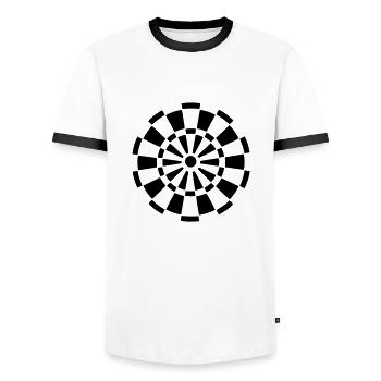 dart - T-shirt contrasté Homme - blanc/noir - Devant - AI Model Female 172 light (172cm) & AI Model Male 178 dark (178cm)