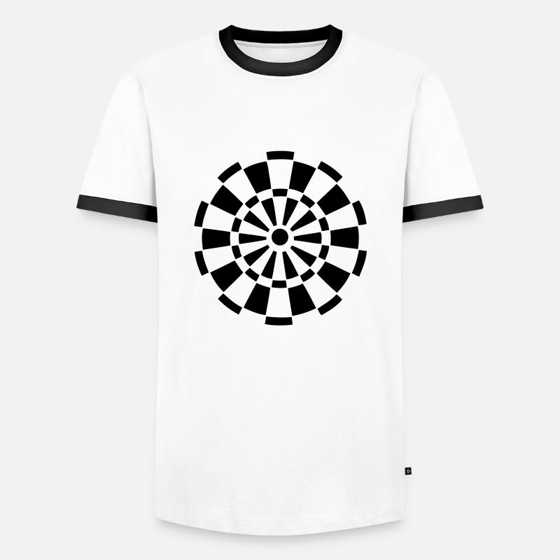 dart - Men's Ringer Shirt - white/black