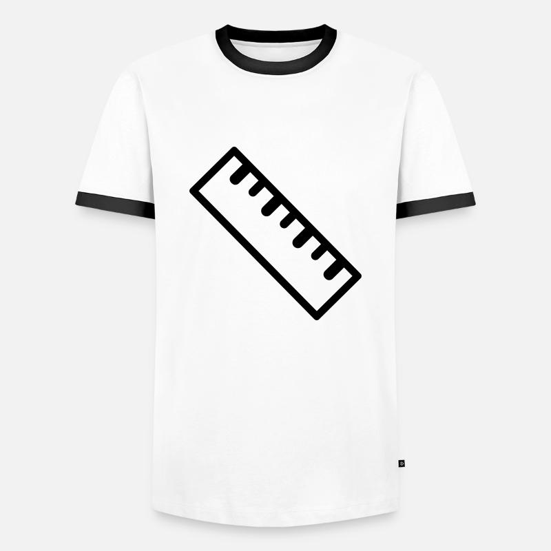 Ruler - Men's Ringer Shirt - white/black