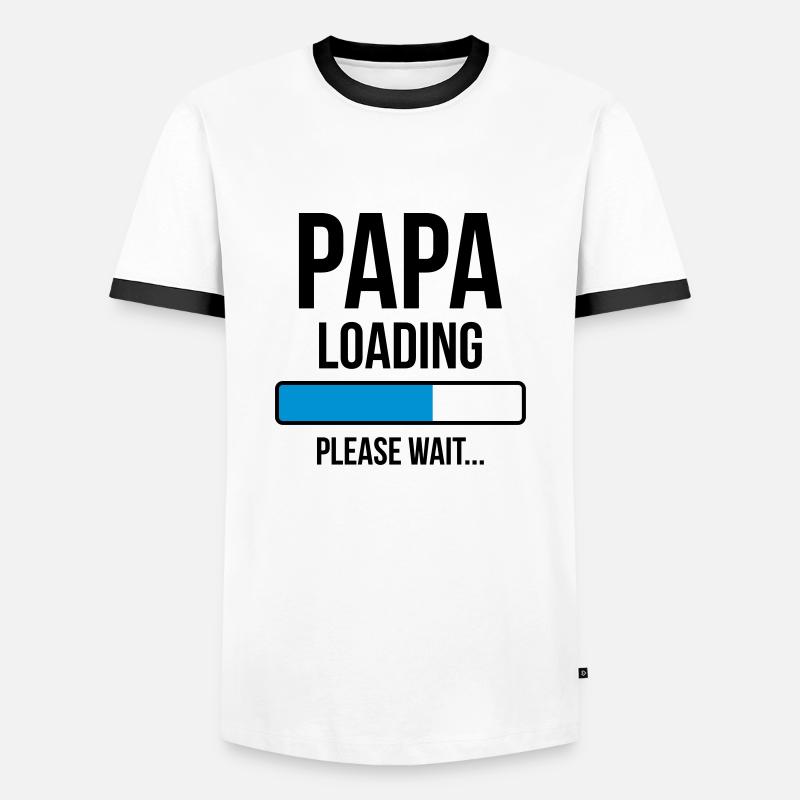 Papa Loading Please wait... - Men's Ringer Shirt - white/black