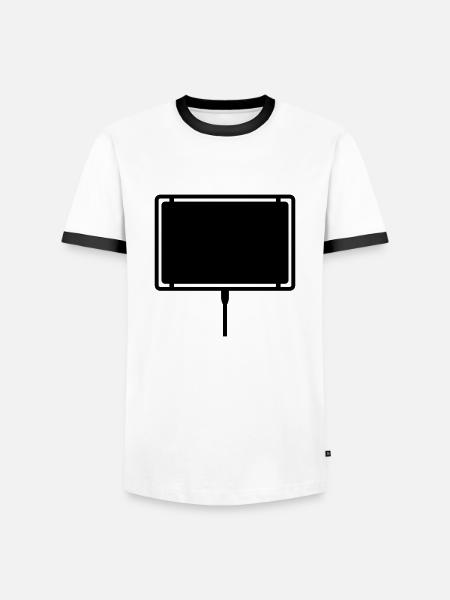 ortsschild - Männer Kontrast-T-Shirt - Weiß/Schwarz