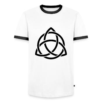 Keltische Knoten wundervolles Keltisches Symbol - Männer Kontrast-T-Shirt - Weiß/Schwarz - Vorne - AI Model Female 172 light (172cm) & AI Model Male 178 dark (178cm)