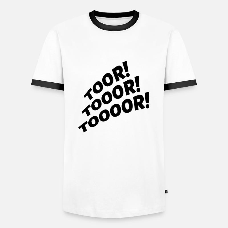 tor design - Männer Kontrast-T-Shirt - Weiß/Schwarz
