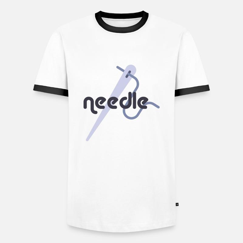 Needle - Men's Ringer Shirt - white/black
