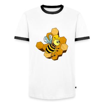 Insekt - Männer Kontrast-T-Shirt - Weiß/Schwarz - Vorne - AI Model Female 172 light (172cm) & AI Model Male 178 dark (178cm)