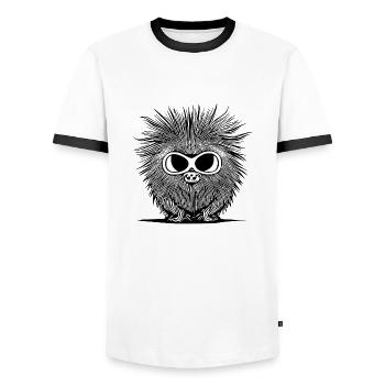 Stachelschwein Sonnenbrille süß Tiere Tier Natur 9 - Männer Kontrast-T-Shirt - Weiß/Schwarz - Vorne - AI Model Female 172 light (172cm) & AI Model Male 178 dark (178cm)