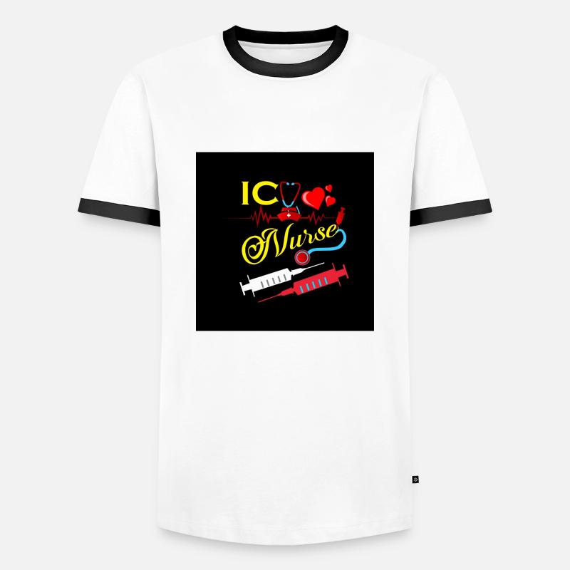 Nurse Injection Design - Men's Ringer Shirt - white/black