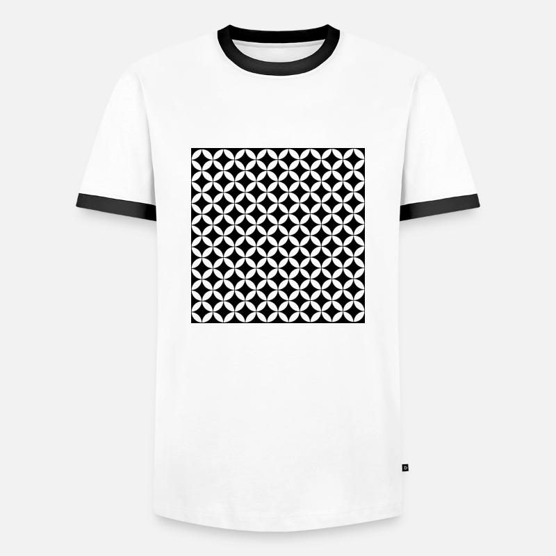 Pattern - Men's Ringer Shirt - white/black