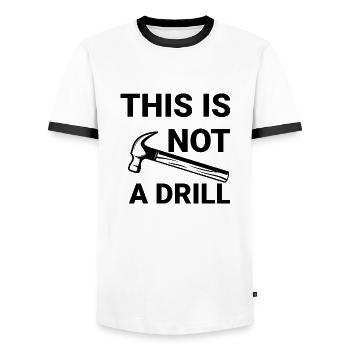 Craftsman Handyman Craft Tool Construction Site - Men's Ringer Shirt - white/black - Front - AI Model Female 172 light (172cm) & AI Model Male 178 dark (178cm)