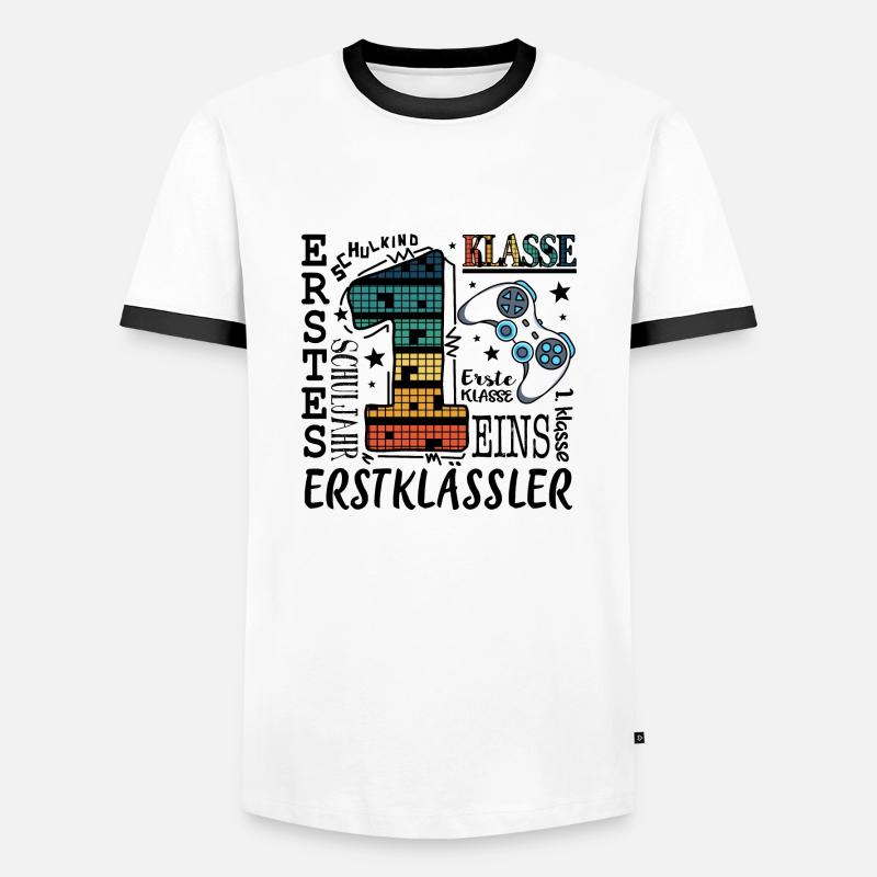 1st Class Gaming - Men's Ringer Shirt - white/black