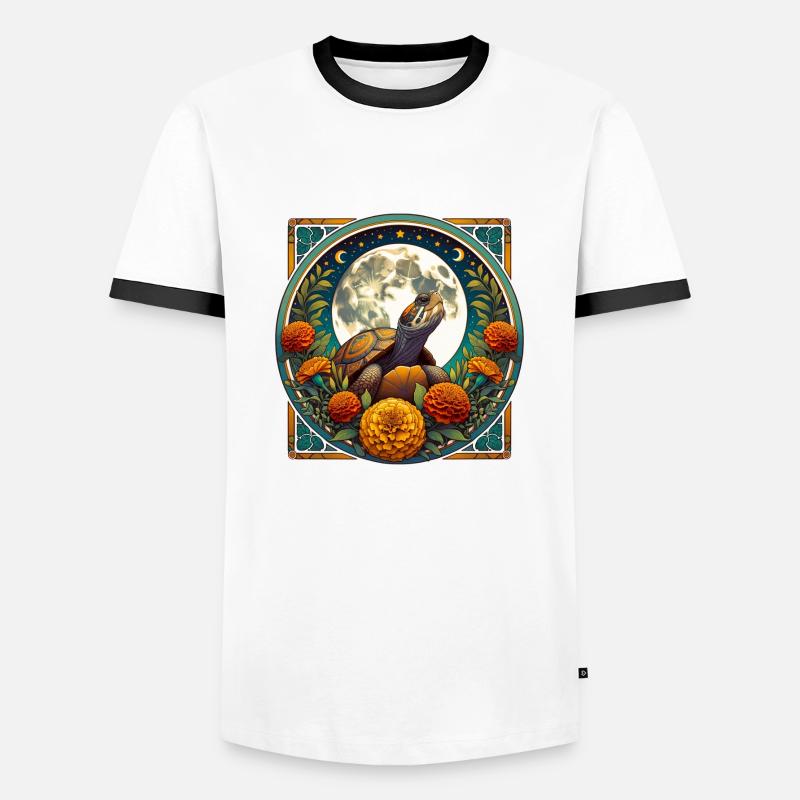 Box Turtle - Men's Ringer Shirt - white/black