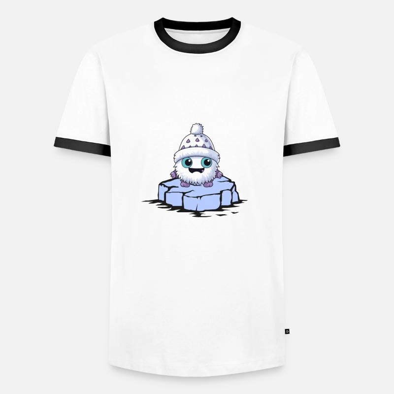monster eisscholle - Männer Kontrast-T-Shirt - Weiß/Schwarz