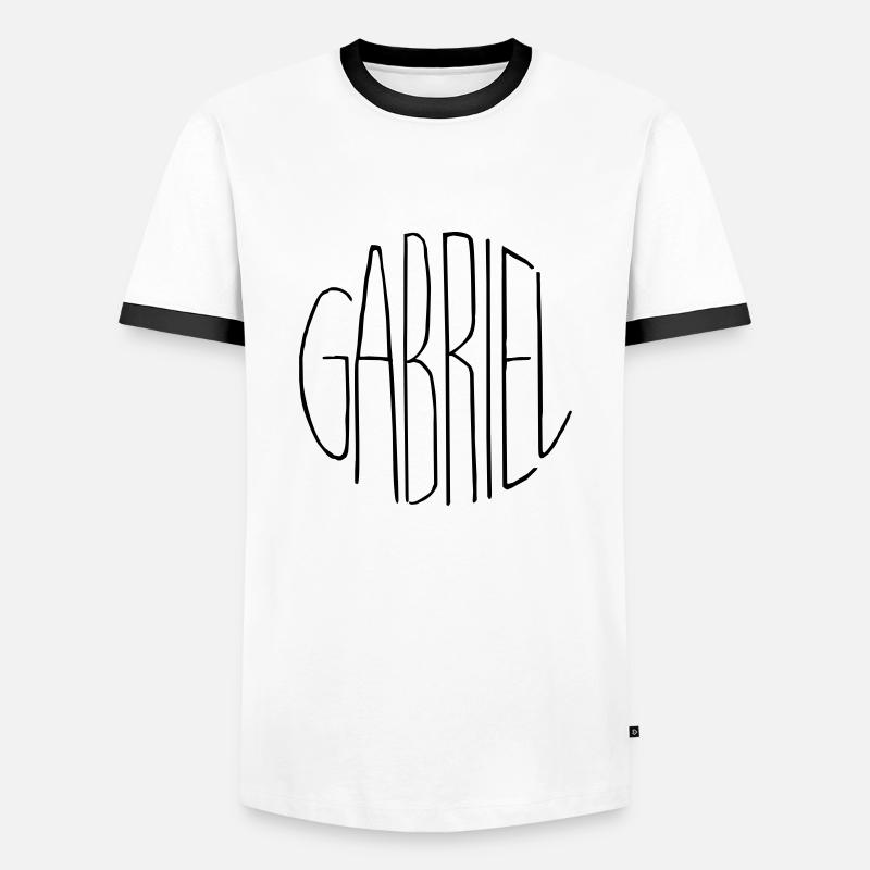 Gabriel - Men's Ringer Shirt - white/black