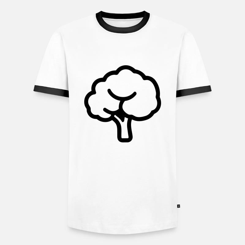 broccoli - Men's Ringer Shirt - white/black