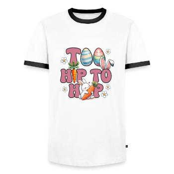 Easter Easter Bunny Easter Eve Easter Sunday Easter Egg Spring - Men's Ringer Shirt - white/black - Front - AI Model Female 172 light (172cm) & AI Model Male 178 dark (178cm)