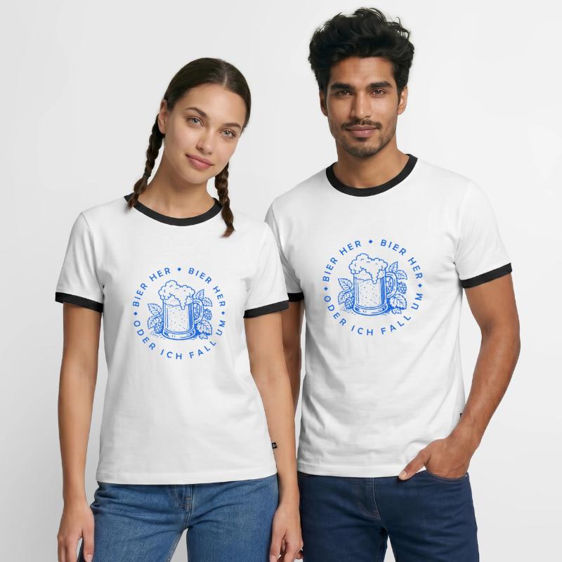 Bees here - Oder ich fall um! Men's Ringer Shirt