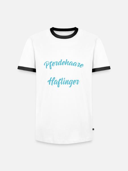 Glitzer Haflinger - Männer Kontrast-T-Shirt - Weiß/Schwarz