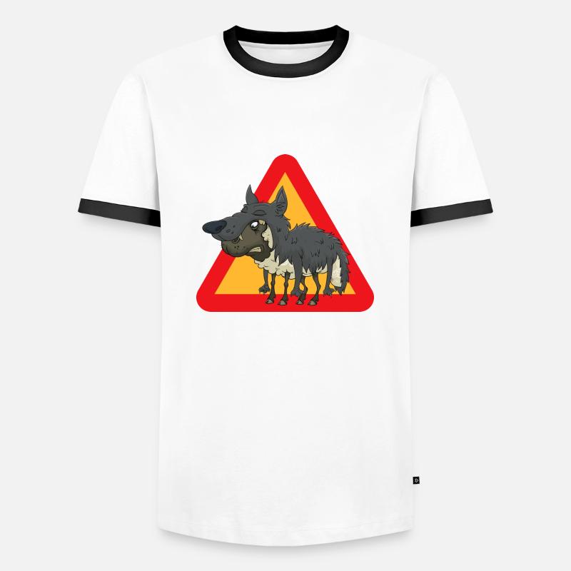 Schaf Wolf - Männer Kontrast-T-Shirt - Weiß/Schwarz