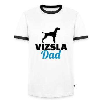Vizsla - T-shirt contrasté Homme - blanc/noir - Devant - AI Model Female 172 light (172cm) & AI Model Male 178 dark (178cm)