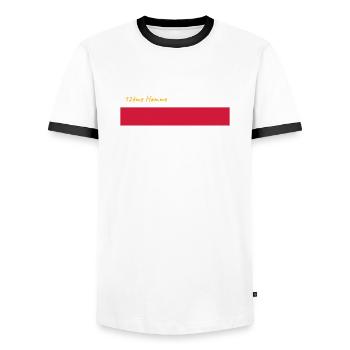 France 98 - Foot - T-shirt contrasté Homme - blanc/noir - Devant - AI Model Female 172 light (172cm) & AI Model Male 178 dark (178cm)