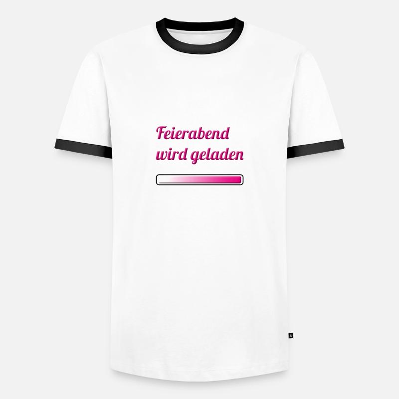 Feierabend wird geladen - Männer Kontrast-T-Shirt - Weiß/Schwarz