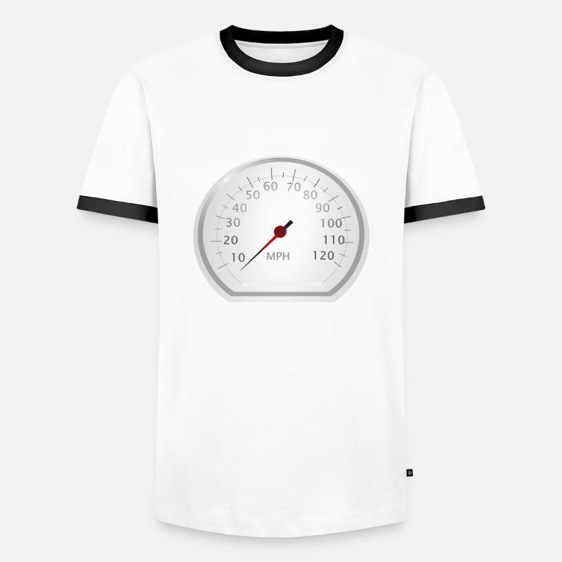 speedometer - Men's Ringer Shirt - white/black