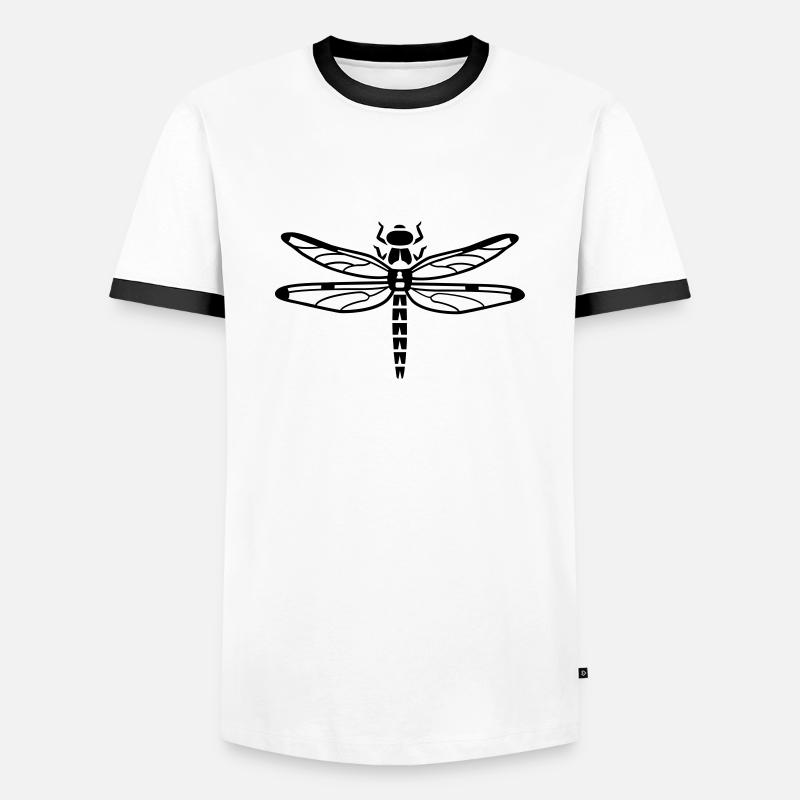 Dragonfly - insect - Men's Ringer Shirt - white/black