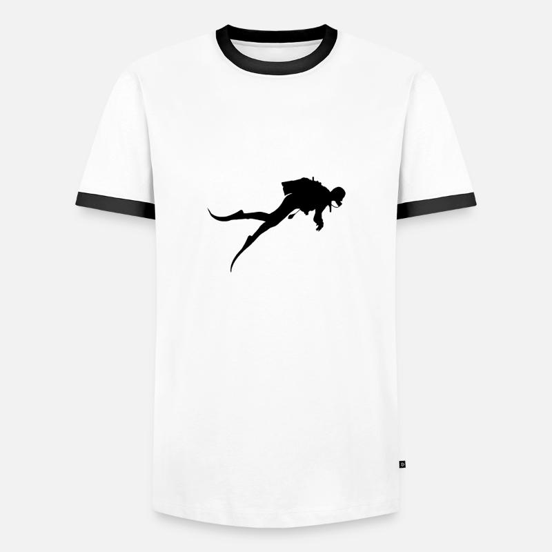 Diver - Men's Ringer Shirt - white/black