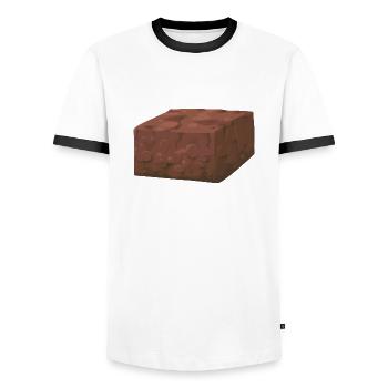 Brownie - Männer Kontrast-T-Shirt - Weiß/Schwarz - Vorne - AI Model Female 172 light (172cm) & AI Model Male 178 dark (178cm)
